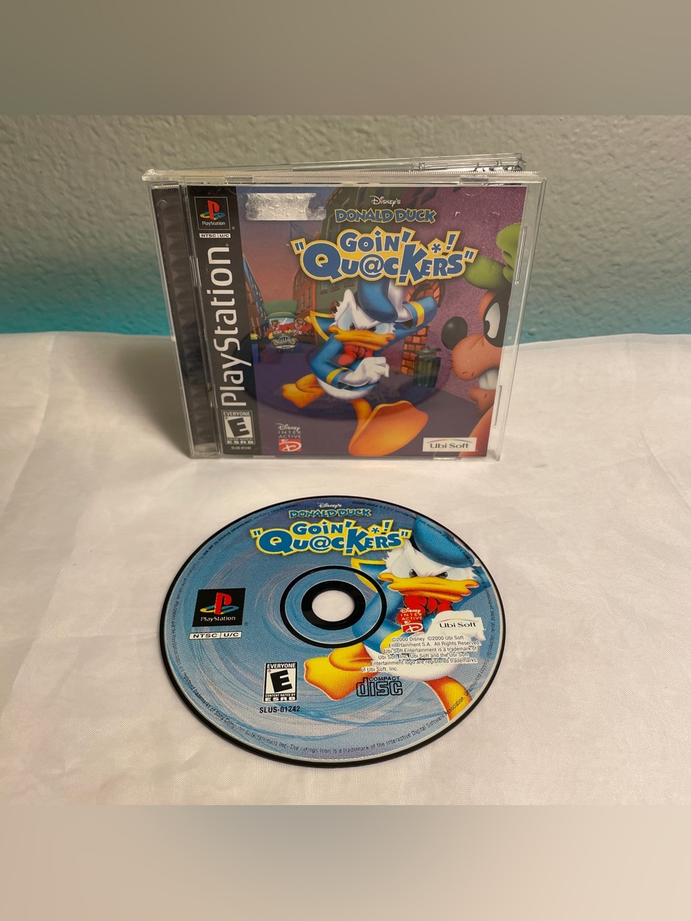 Disney's Donald Duck: Goin' Quackers (PS1 2000) CIB Manual Reg Card Tested Works